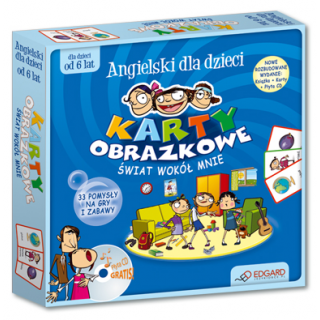 Angielski dla dzieci Karty obrazkowe Świat wokół mnie (od 6 lat) (Książeczka + 104 ilustrowane karty + płyta CD ) Angielski dla dzieci Karty obrazkowe Świat wokół mnie (od 6 lat) (Książeczka + 104 ilustrowane karty + płyta CD )