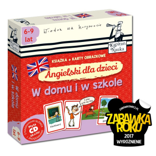 Kapitan Nauka. Angielski dla dzieci. W domu i w szkole 6-9 lat (Książka + 104 karty obrazkowe + płyta CD) Kapitan Nauka. Angielski dla dzieci. W domu i w szkole 6-9 lat (Książka + 104 karty obrazkowe + płyta CD)