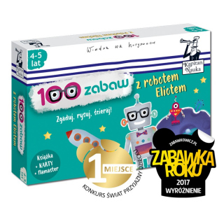 Kapitan Nauka. 100 zabaw z robotem Eliotem 4-5 lat (Książka + 30 ścieralnych kart + flamaster) Kapitan Nauka. 100 zabaw z robotem Eliotem 4-5 lat (Książka + 30 ścieralnych kart + flamaster)