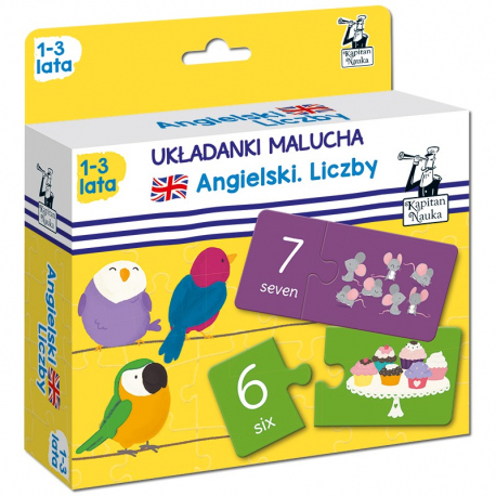 Kapitan Nauka Układanki malucha. Angielski Liczby 1-3 lata (puzzle dwuelementowe) Kapitan Nauka Układanki malucha. Angielski Liczby 1-3 lata (puzzle dwuelementowe)