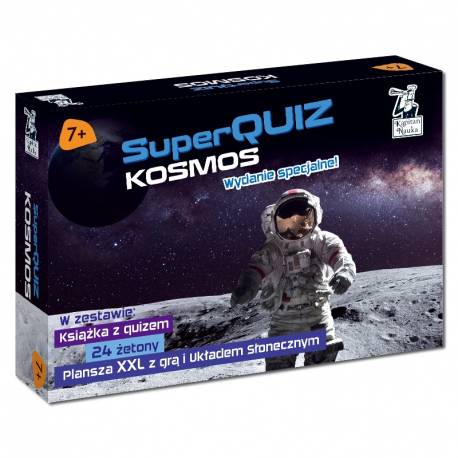 Kapitan Nauka. SuperQuiz. Kosmos 7+. Wydanie specjalne (książeczka + plansza XXL + żetony)