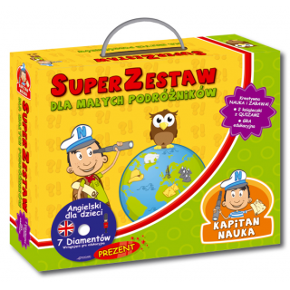 Kapitan Nauka SuperZestaw dla małych podróżników (Dwie książeczki z quizami i zagadkami + CD-ROM gra edukacyjna Angielski 7 Diamentów) Kapitan Nauka SuperZestaw dla małych podróżników (Dwie książeczki z quizami i zagadkami + CD-ROM gra edukacyjna Angielski 7 Diamentów)