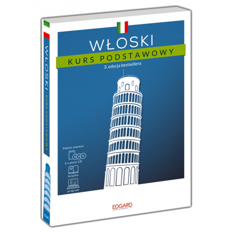 Włoski Kurs podstawowy. 3. edycja (Książka + 3 płyty CD + program)