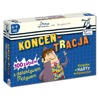 Kapitan Nauka. Koncentracja. 100 zabaw z detektywem Motywem 6-9 lat (Książka + 48 zmywalnych, dwustronnych kart + flamaster) Kapitan Nauka. Koncentracja. 100 zabaw z detektywem Motywem 6-9 lat (Książka + 48 zmywalnych, dwustronnych kart + flamaster)